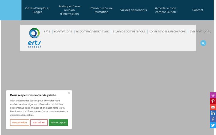 Screenshot stránky erts-olivet.org