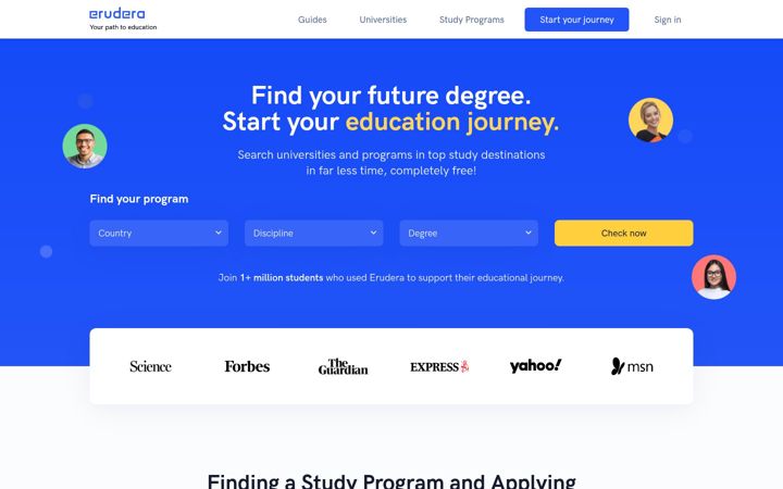 Screenshot of erudera.com