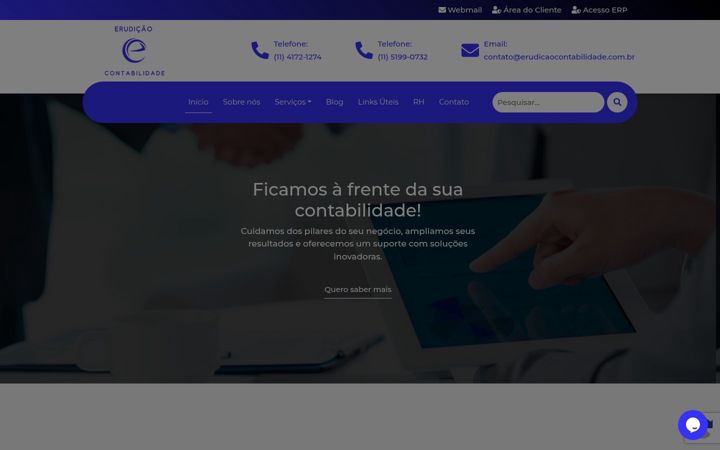 Captura de pantalla de erudicaocontabilidade.com.br