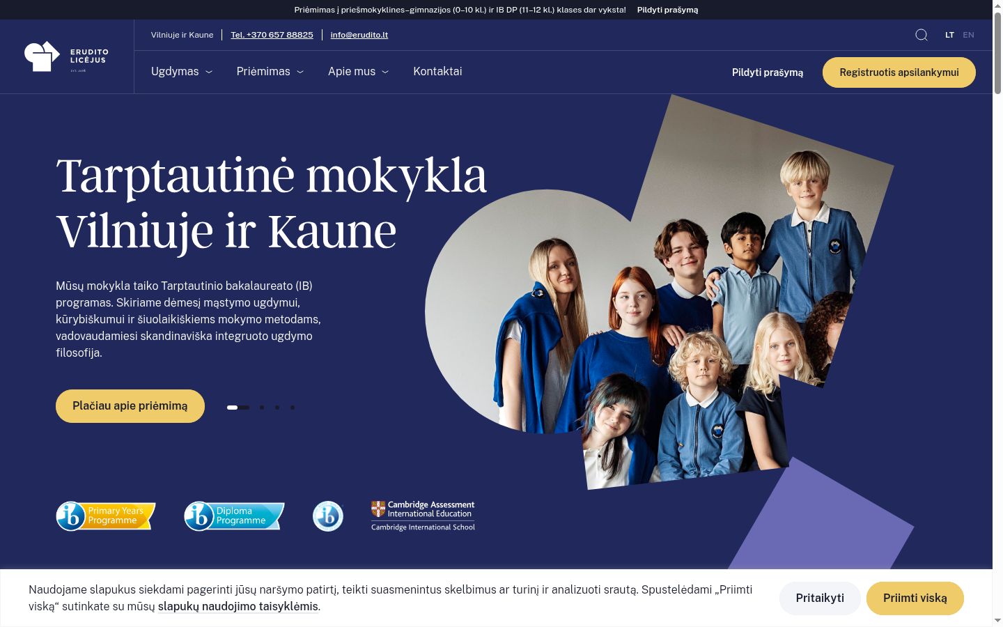Screenshot des Einwilligungsbanners vor jeglicher Interaktion