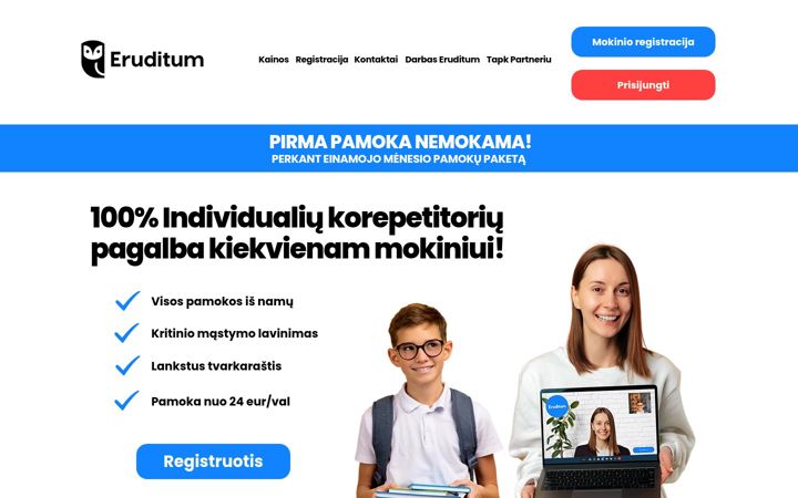 Skærmbillede af eruditum.lt