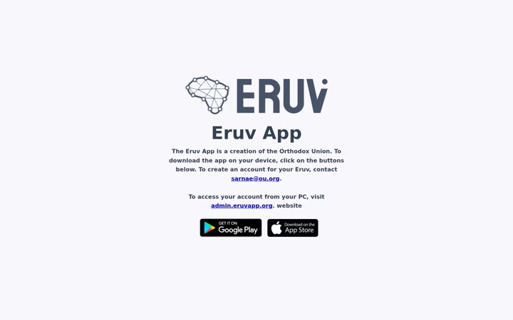 Screenshot stránky eruvapp.org