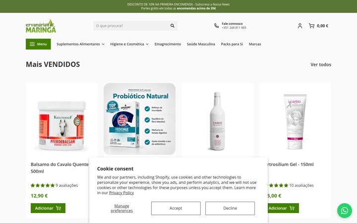 Posnetek zaslona ervanariamaringa.pt