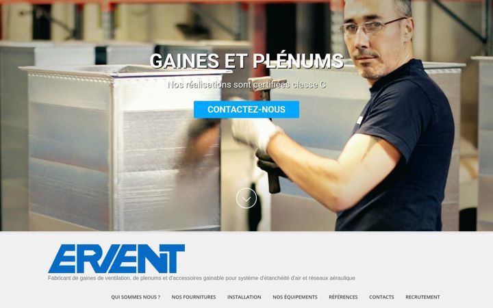 Screenshot di ervent.fr