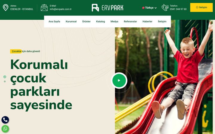 Captura de ecrã de ervpark.com.tr