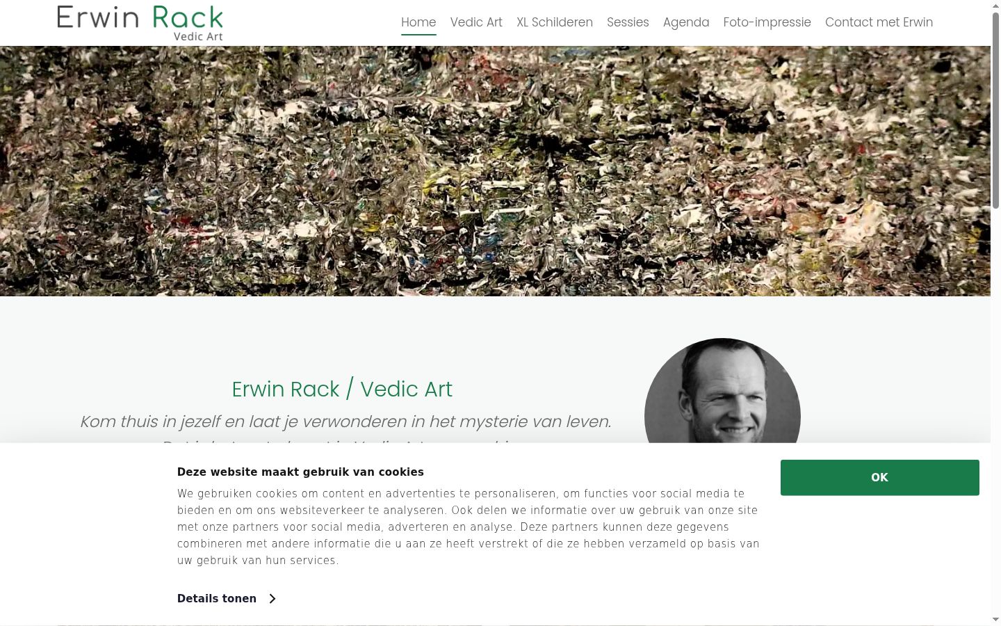 Screenshot des Einwilligungsbanners vor jeglicher Interaktion