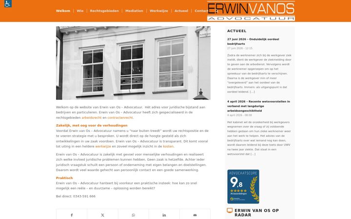 Screenshot ta' erwinvanos-advocatuur.nl