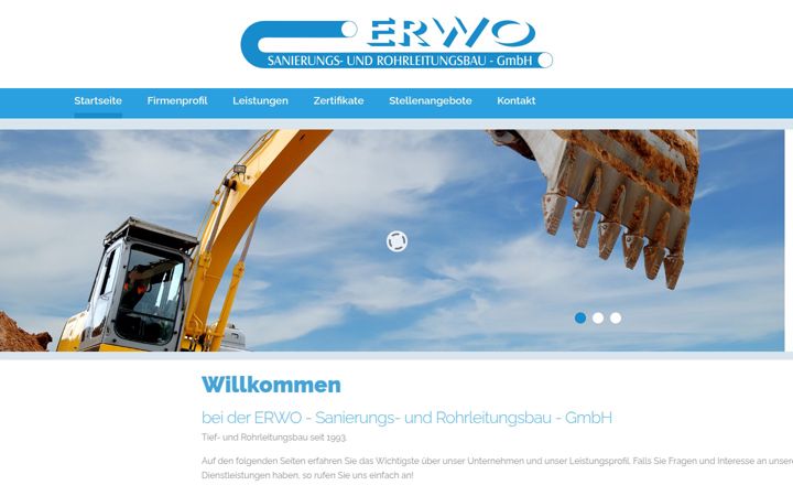 Skjámynd af erwo-gmbh.de