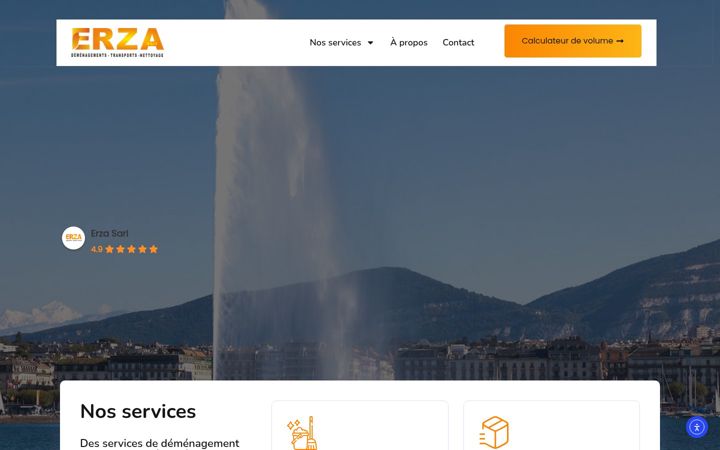Snimka zaslona za erza.ch