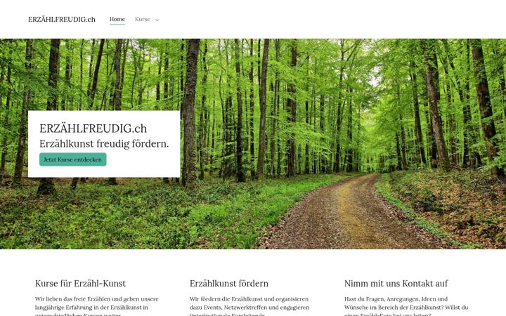 Snimka zaslona za erzaehlfreudig.ch