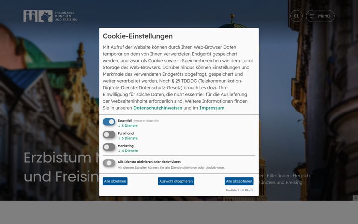 Képernyőkép: erzbistum-muenchen.de
