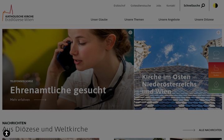 Screenshot of erzdioezese-wien.at