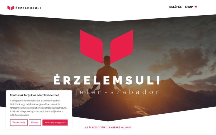 Kuvakaappaus sivustosta erzelemsuli.hu