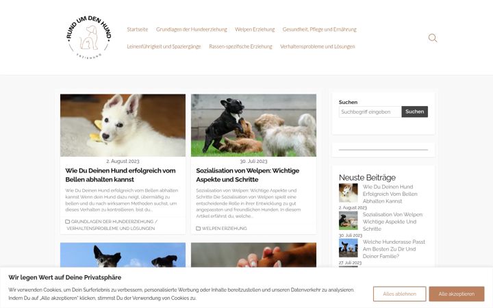 Képernyőkép: erziehe-deinen-hund.de