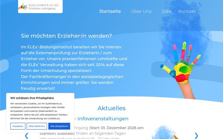 Képernyőkép: erzieher-lehrgang.de