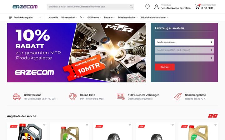 Képernyőkép: erzmotor.de