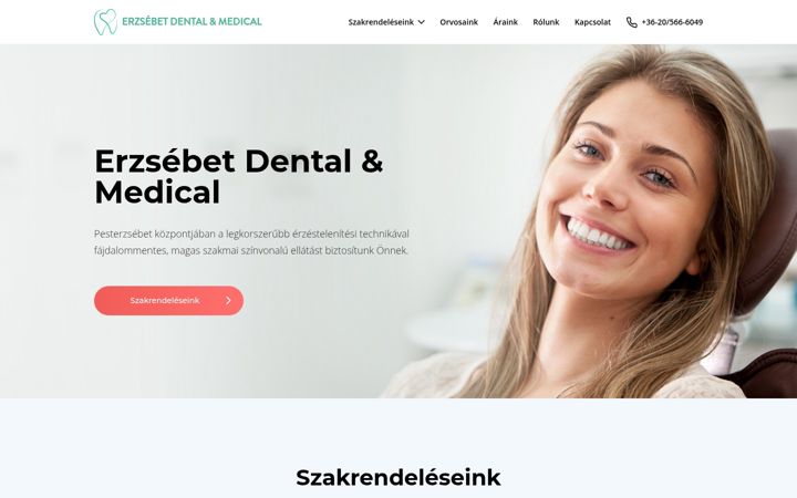 Kuvakaappaus sivustosta erzsebet-fogaszat.hu