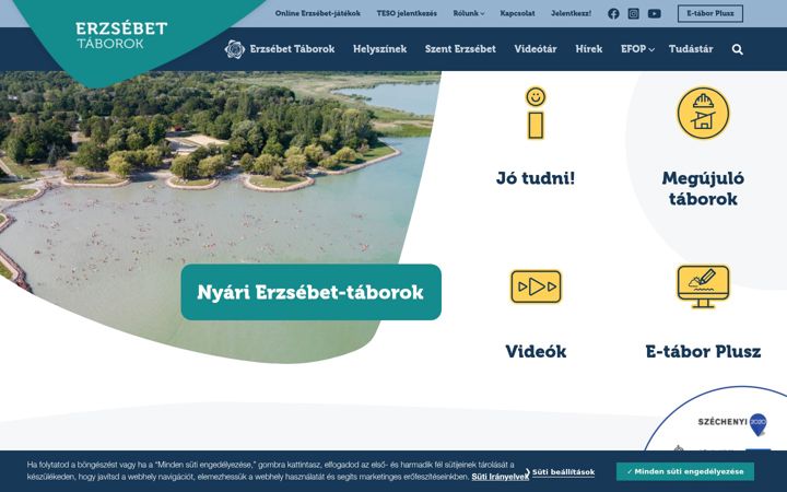 Kuvakaappaus sivustosta erzsebettaborok.hu