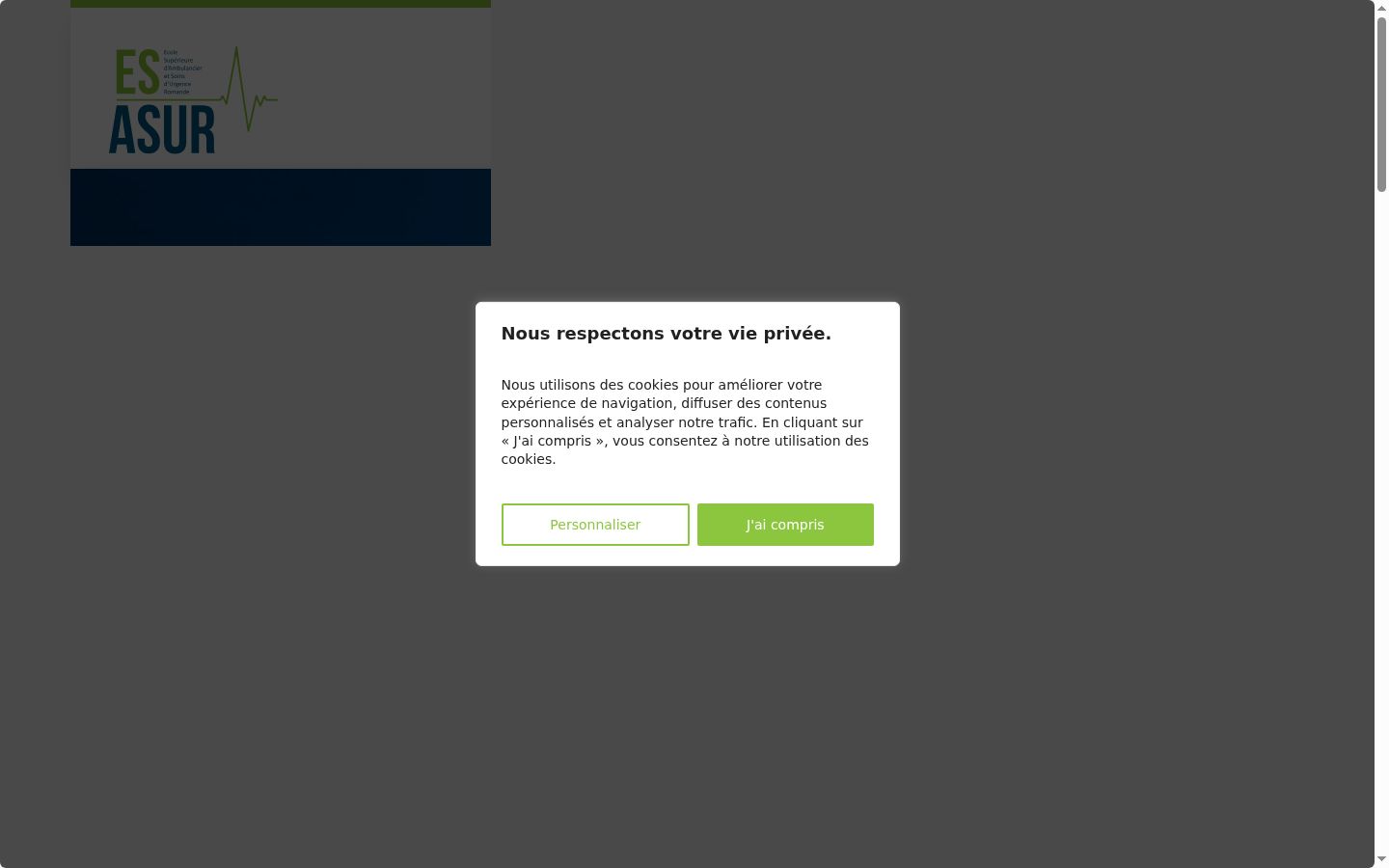 Screenshot van de toestemmingsbanner zoals getoond vóór enige interactie