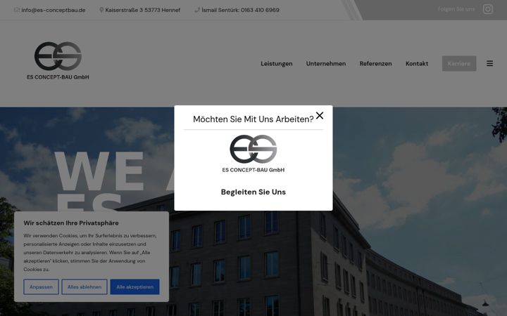 Screenshot di es-conceptbau.de