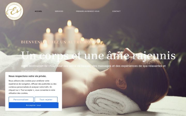 Skærmbillede af es-esthetique-spa.fr