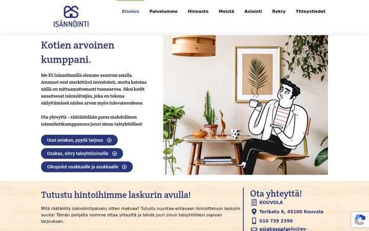 Екранна снимка на es-isannointi.fi