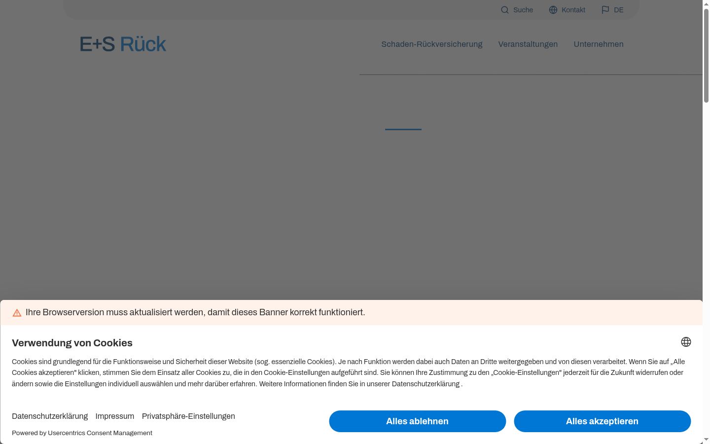 Screenshot tal-banner tal-kunsens muri qabel kwalunkwe interazzjoni