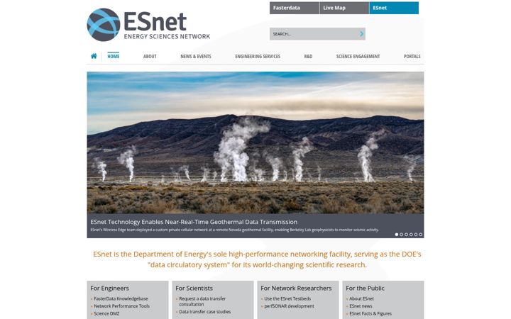 Skärmbild av es.net