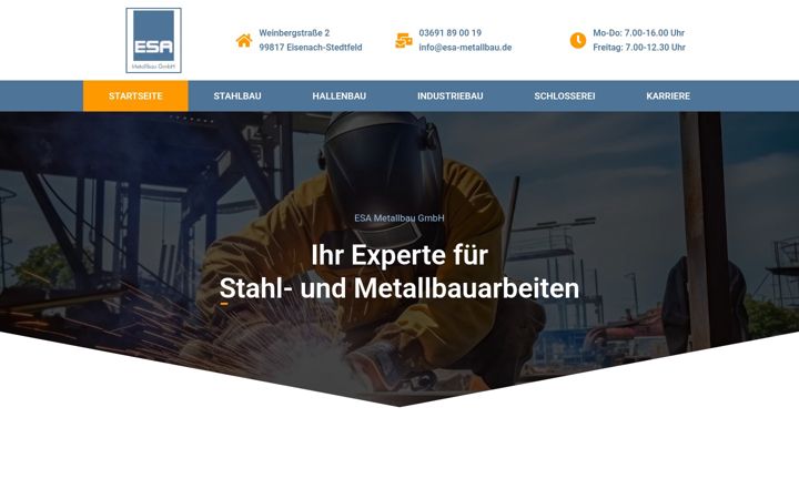 Snímek obrazovky esa-metallbau.de