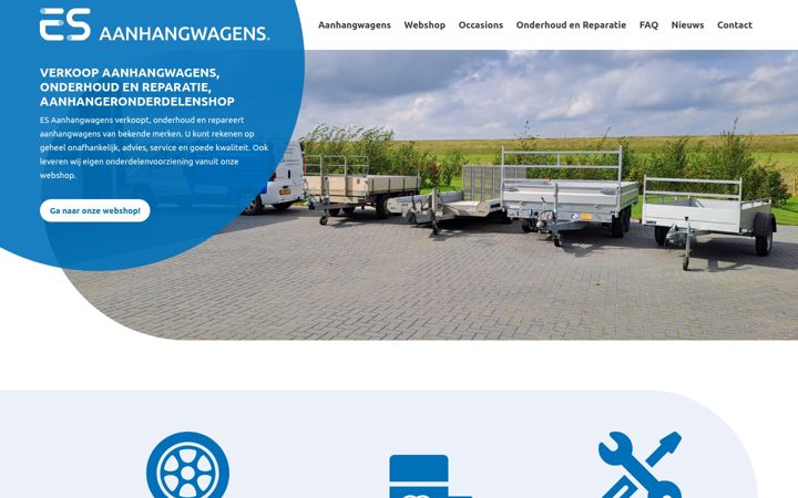 Screenshot ta' esaanhangwagens.nl