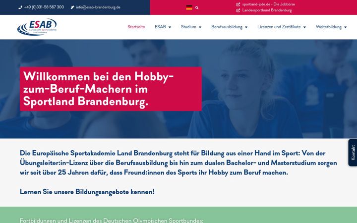 Snímek obrazovky esab-brandenburg.de