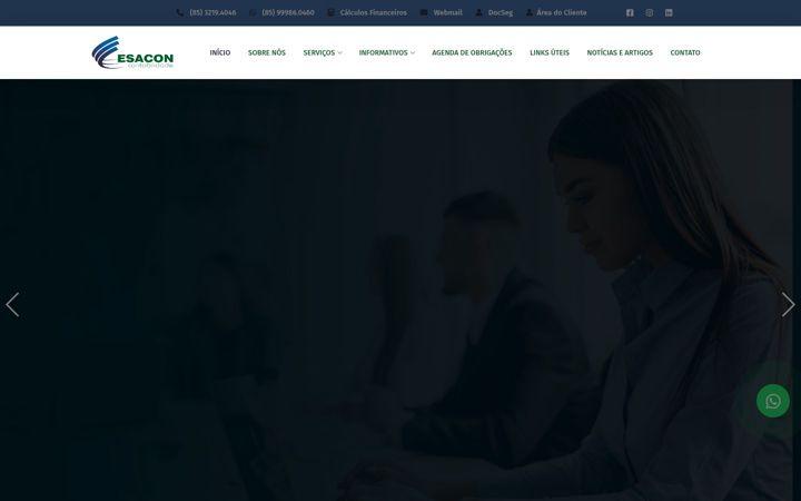 Captura de pantalla de esacon-ce.com.br