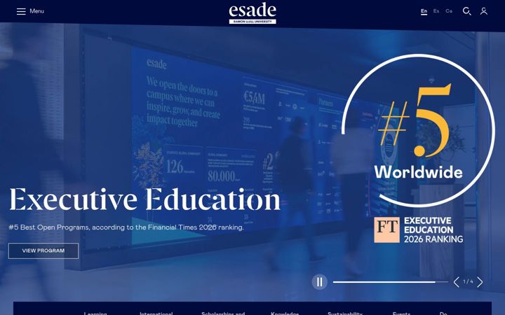 Skærmbillede af esade.edu