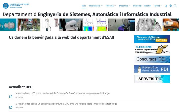 Screenshot of esaii.upc.edu