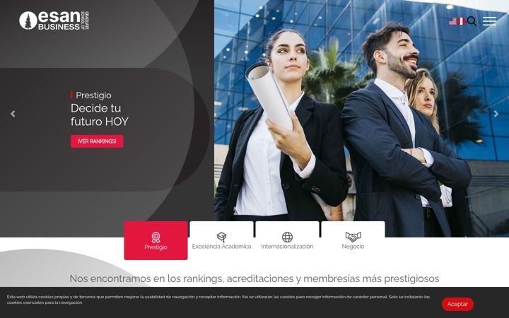 Screenshot of esan.edu.pe