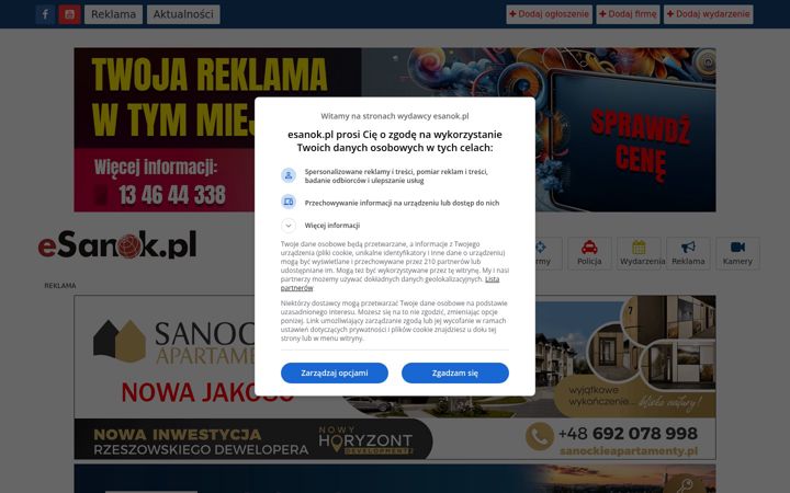 Screenshot of esanok.pl