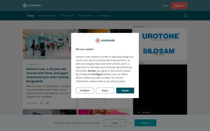 Screenshot of esanum.in