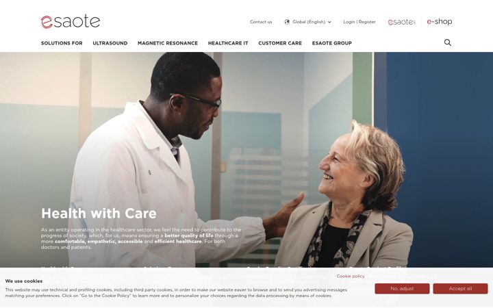 Screenshot of esaote.com