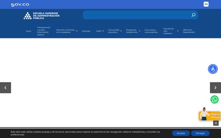 Screenshot of esap.edu.co