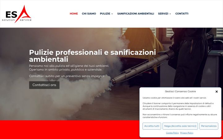 Ekraanipilt saidist esasolutionservice.it