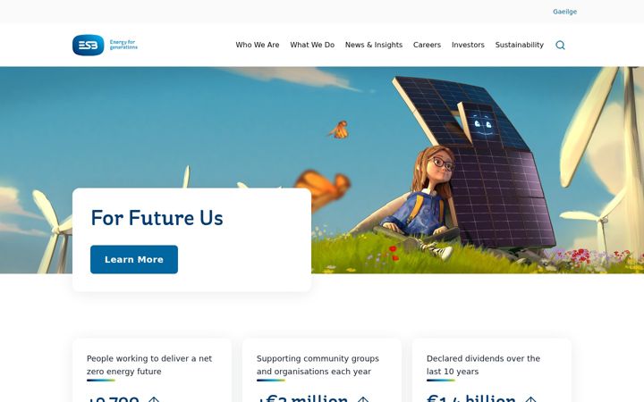 Screenshot of esb.ie