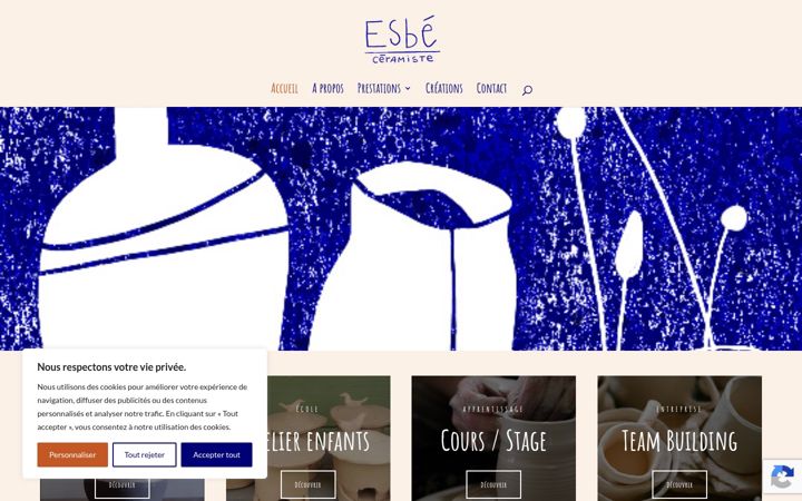 Ekraanipilt saidist esbe-ceramique.fr