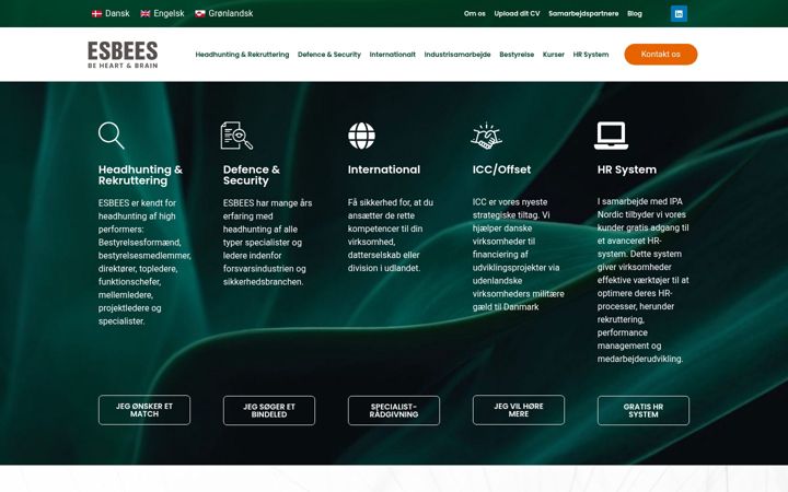 Screenshot stránky esbees.dk