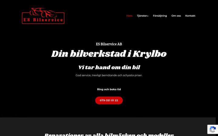Zrzut ekranu esbilservice.se