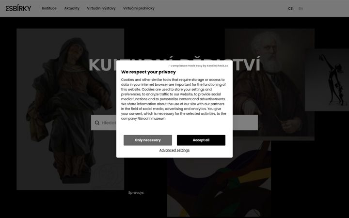Screenshot of esbirky.cz