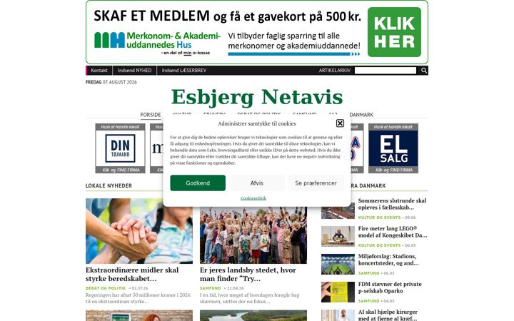 Screenshot stránky esbjerg-netavis.dk