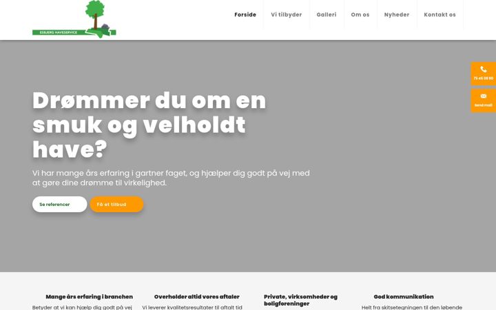 Screenshot stránky esbjerghave.dk