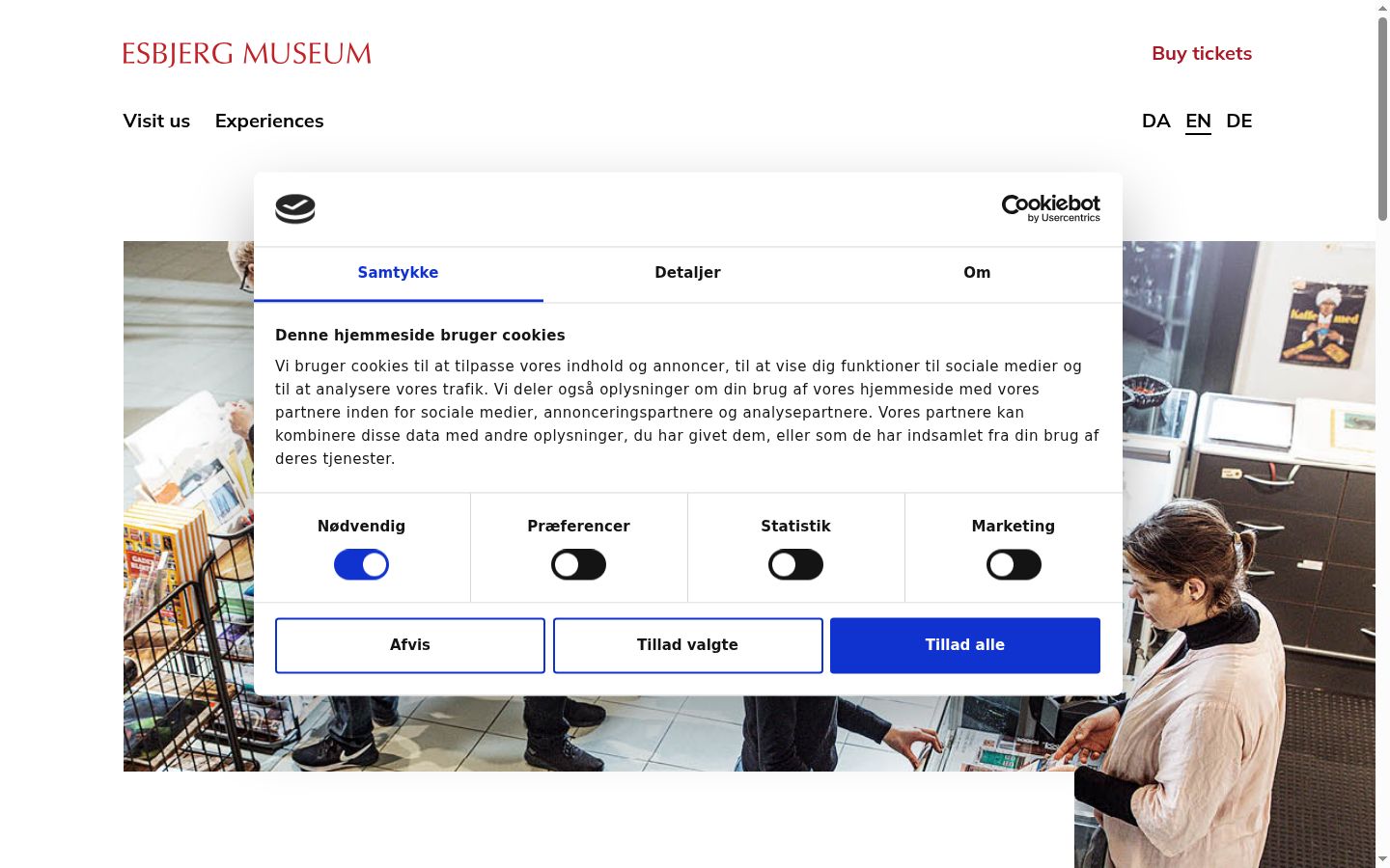 Snímka obrazovky banera súhlasu zobrazeného pred akoukoľvek interakciou