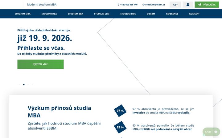 Snímek obrazovky esbm.cz