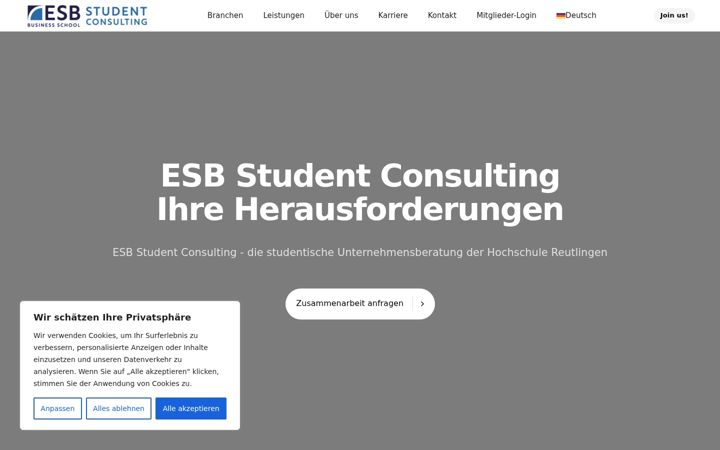Capture d'écran de esbstudentconsulting.de